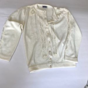 Girls Rosanna White Stag 100% Super Turbo DuPont Orlon Acrylic Vintage